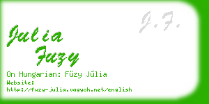 julia fuzy business card